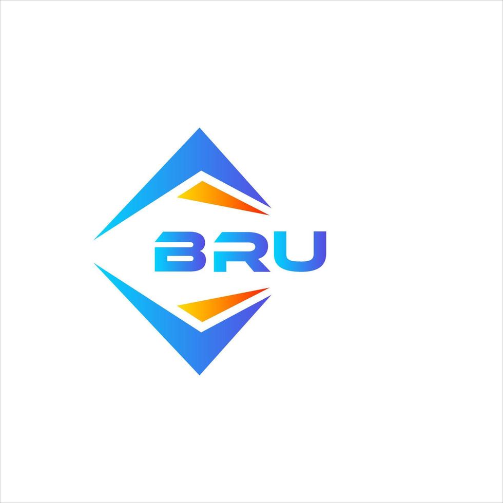 bru abstraktes Technologie-Logo-Design auf weißem Hintergrund. bru kreative Initialen schreiben Logo-Konzept. vektor