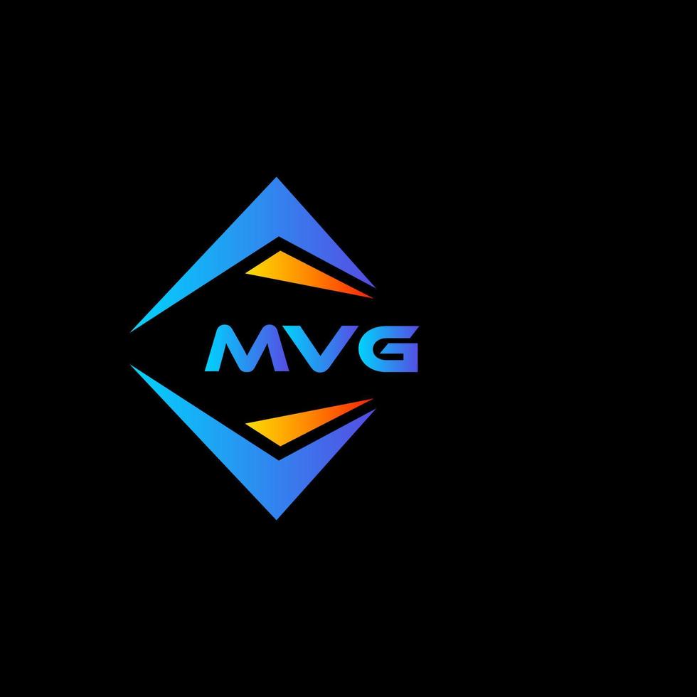 mvg abstraktes Technologie-Logo-Design auf schwarzem Hintergrund. mvg kreative Initialen schreiben Logo-Konzept. vektor