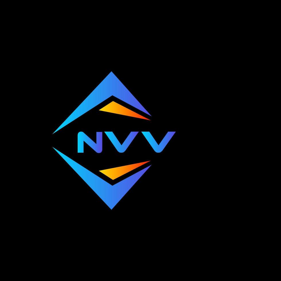 nvv abstraktes Technologie-Logo-Design auf schwarzem Hintergrund. nvv kreative Initialen schreiben Logo-Konzept. vektor