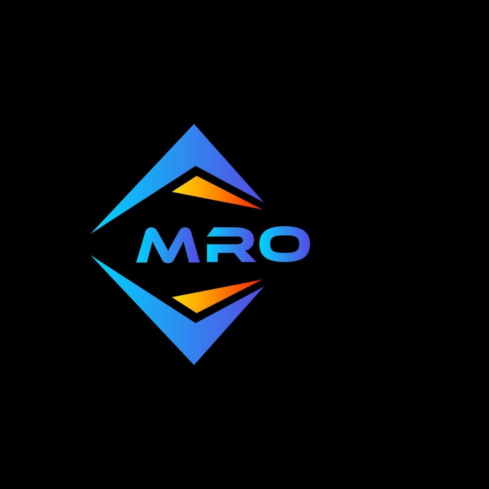 mro abstrakt teknologi logotyp design på svart bakgrund. mro kreativ initialer brev logotyp begrepp. vektor