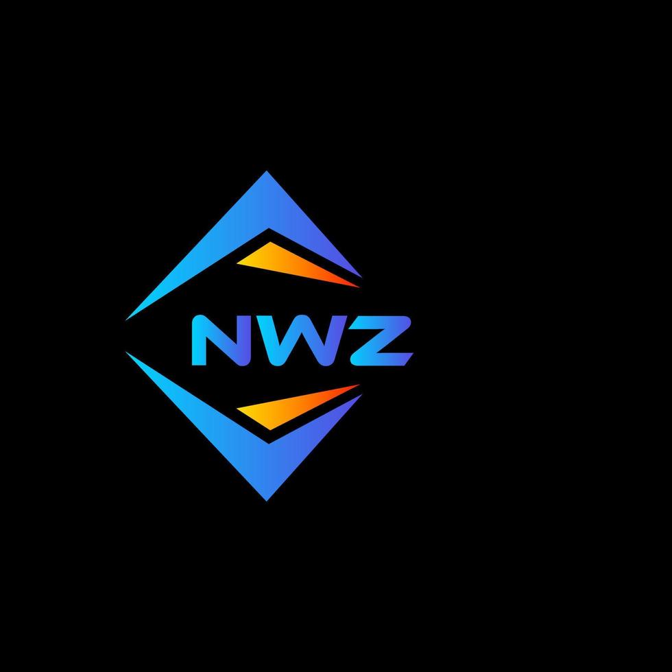 nwz abstrakt teknologi logotyp design på svart bakgrund. nwz kreativ initialer brev logotyp begrepp. vektor