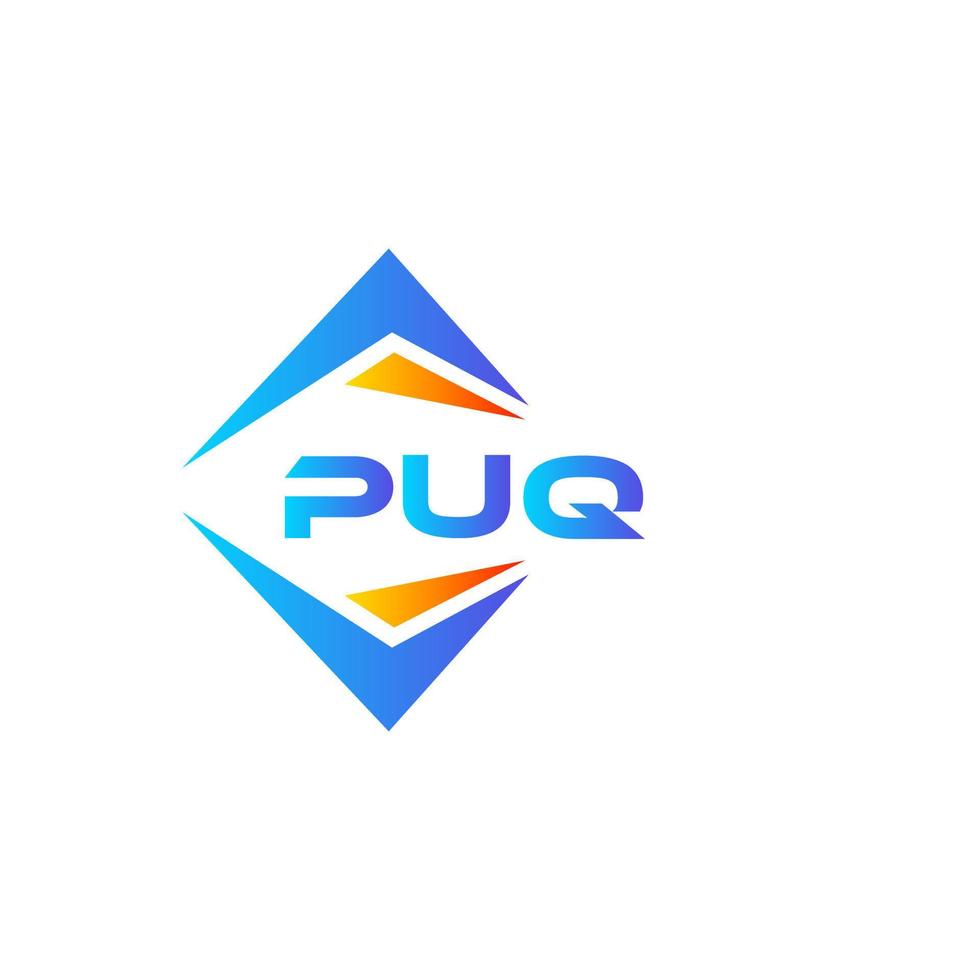 Puq abstraktes Technologie-Logo-Design auf weißem Hintergrund. puq kreative Initialen schreiben Logo-Konzept. vektor