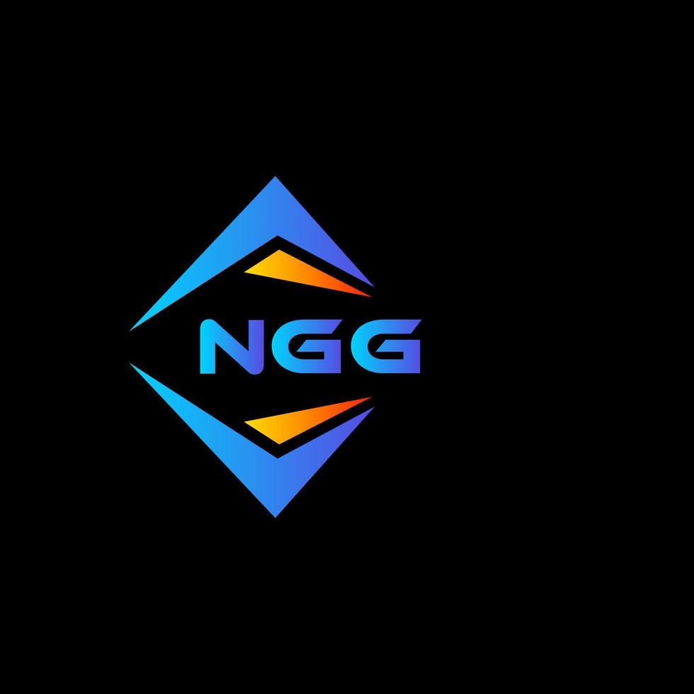 ngg abstrakt teknologi logotyp design på svart bakgrund. ngg kreativ initialer brev logotyp begrepp. vektor