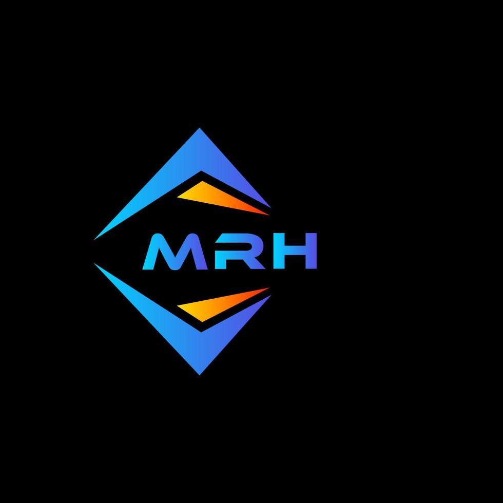mrh abstrakt teknologi logotyp design på svart bakgrund. mrh kreativ initialer brev logotyp begrepp. vektor