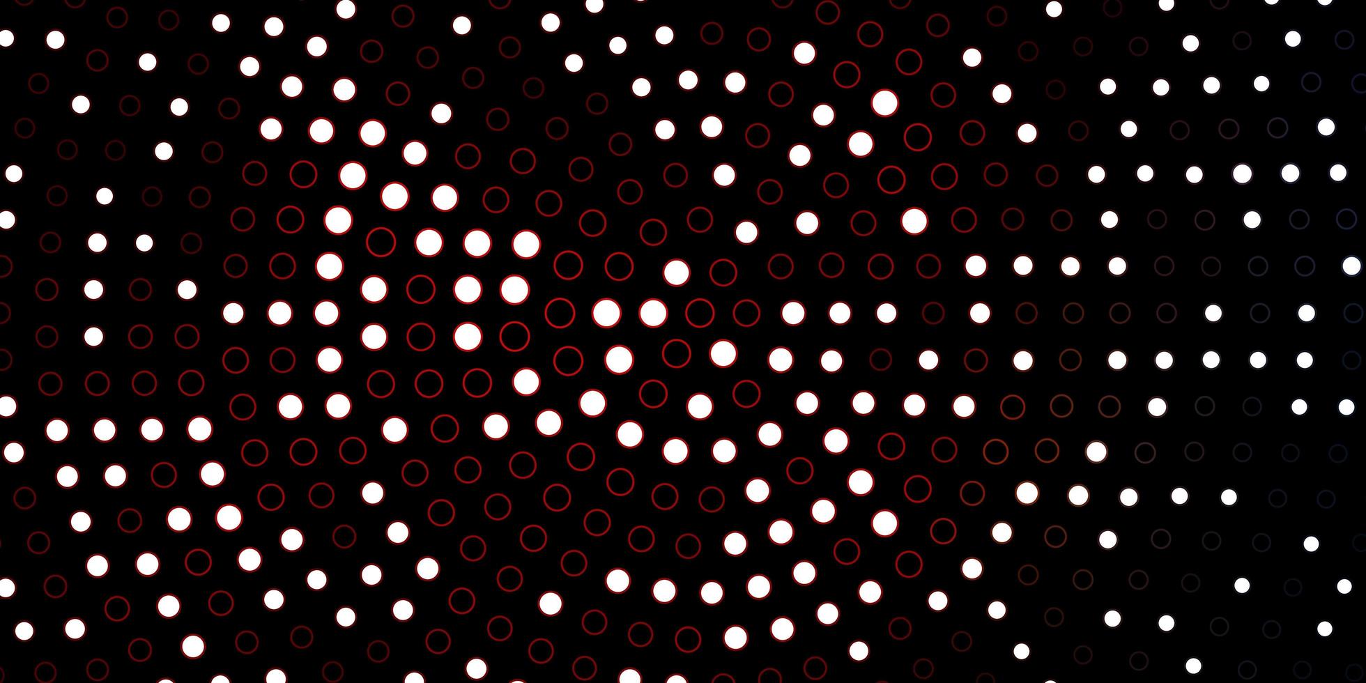 dunkelblaues, rotes Vektorlayout mit Kreisen. vektor
