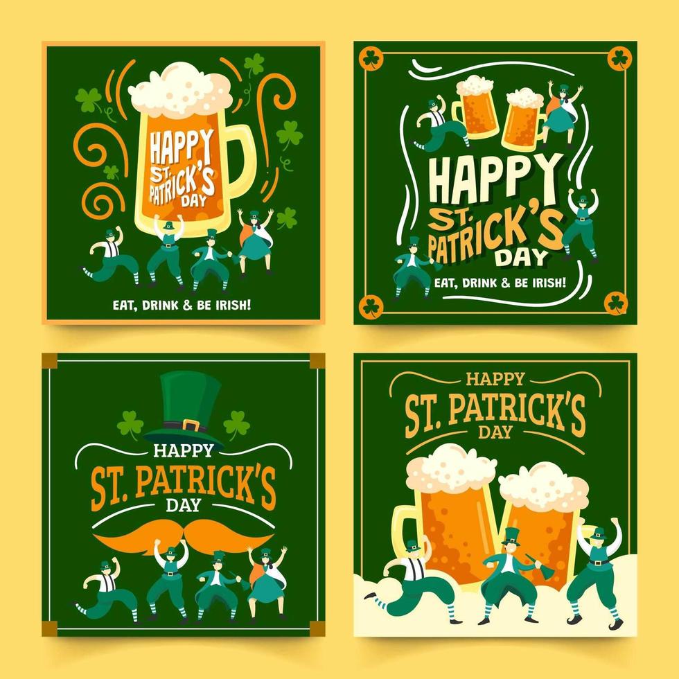 firande saint patrick's day-kort vektor