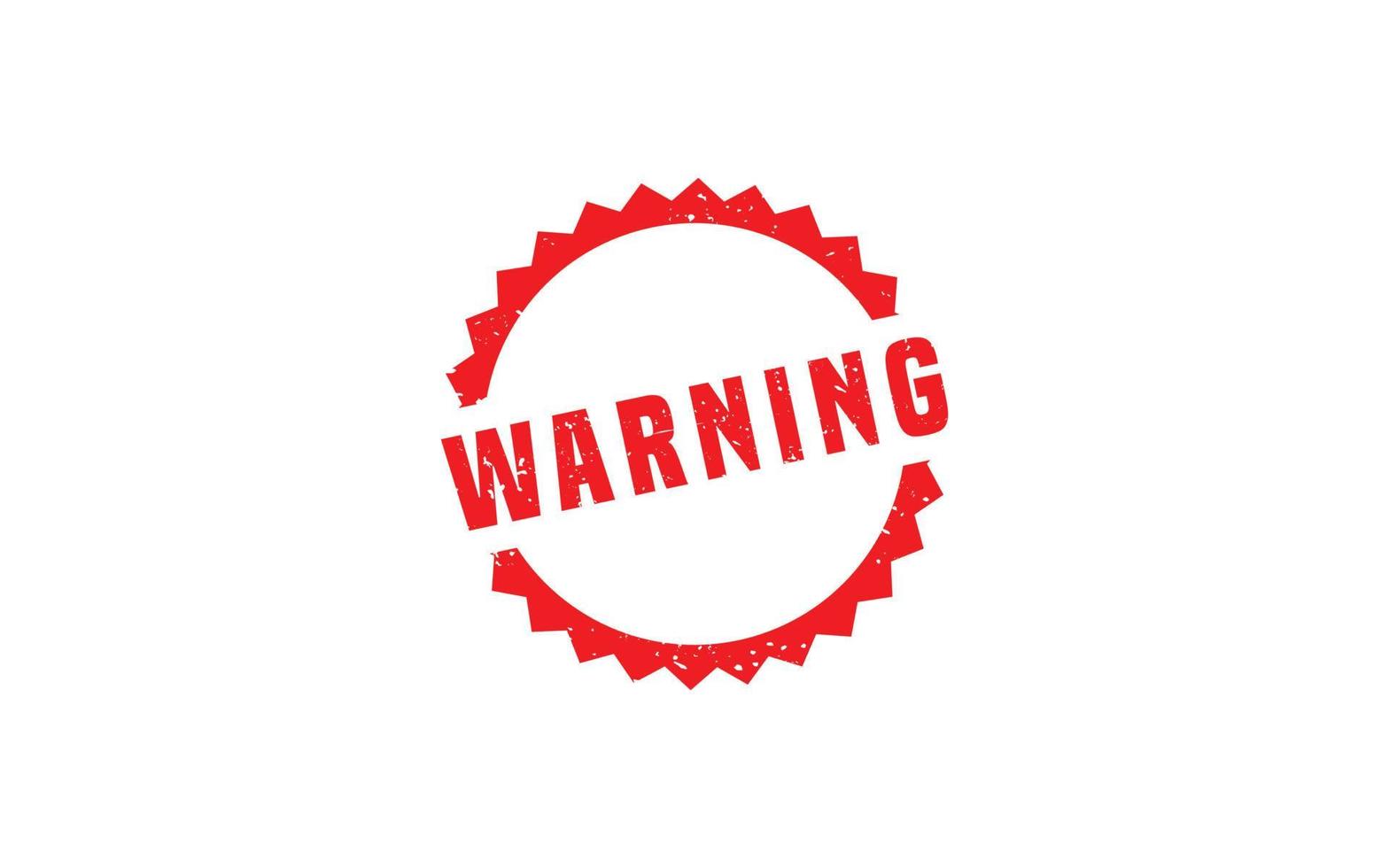 Warnung Stempel mit Grunge-Stil auf weißem Hintergrund vektor