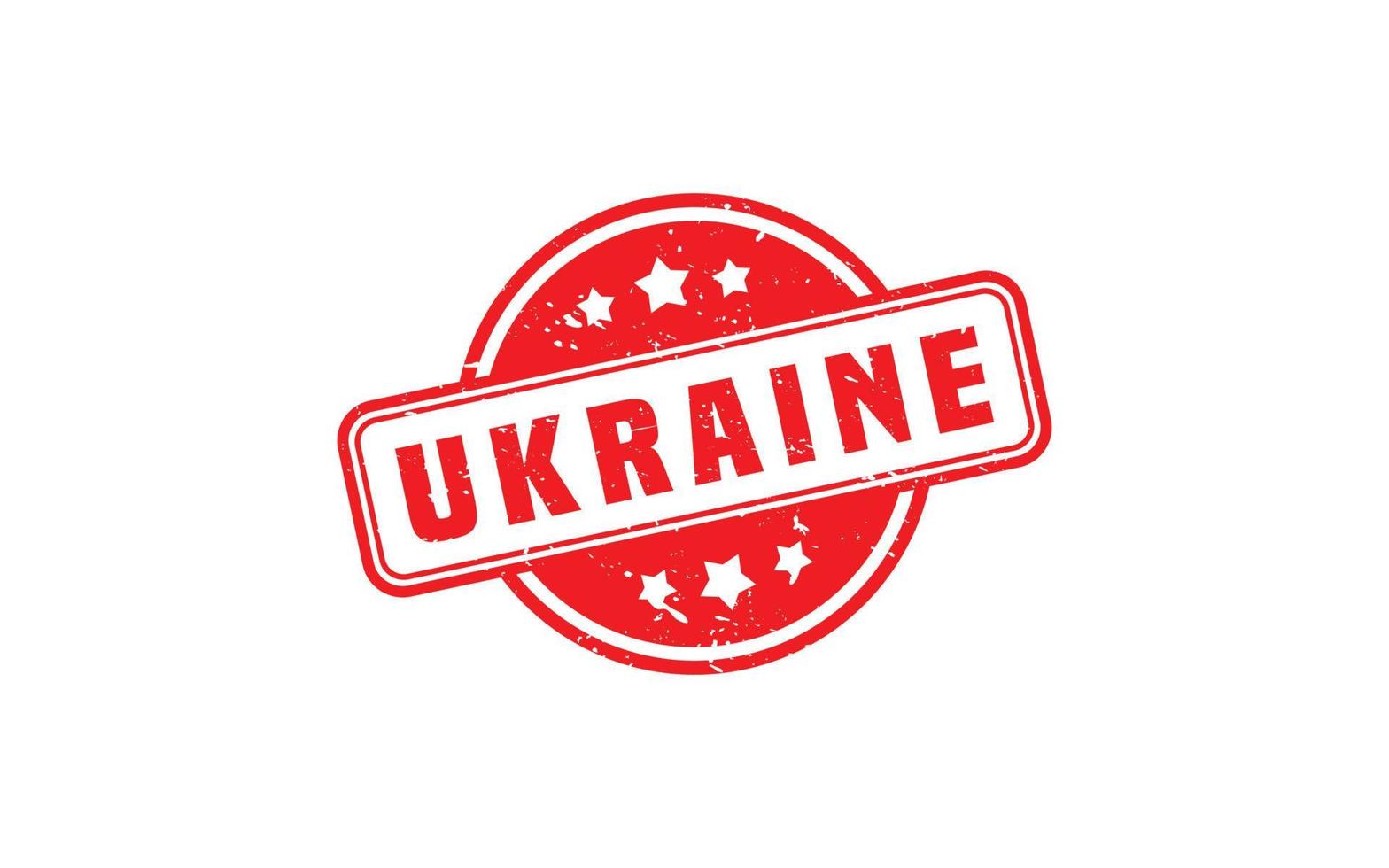 Ukraine-Stempel mit Grunge-Stil auf weißem Hintergrund vektor