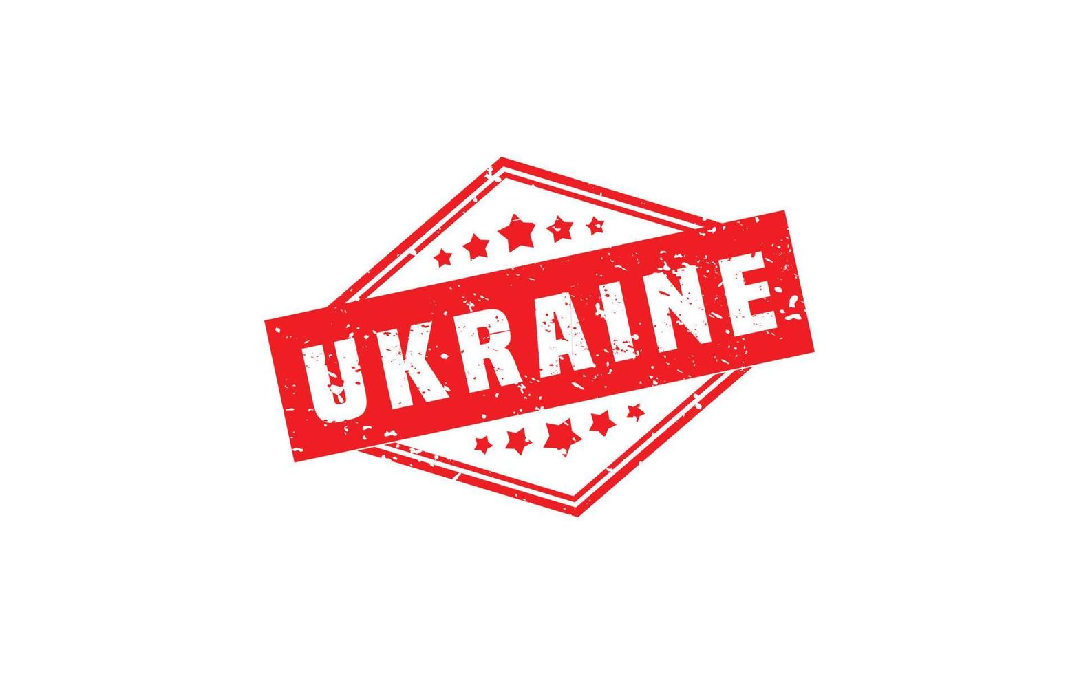 Ukraine-Stempel mit Grunge-Stil auf weißem Hintergrund vektor