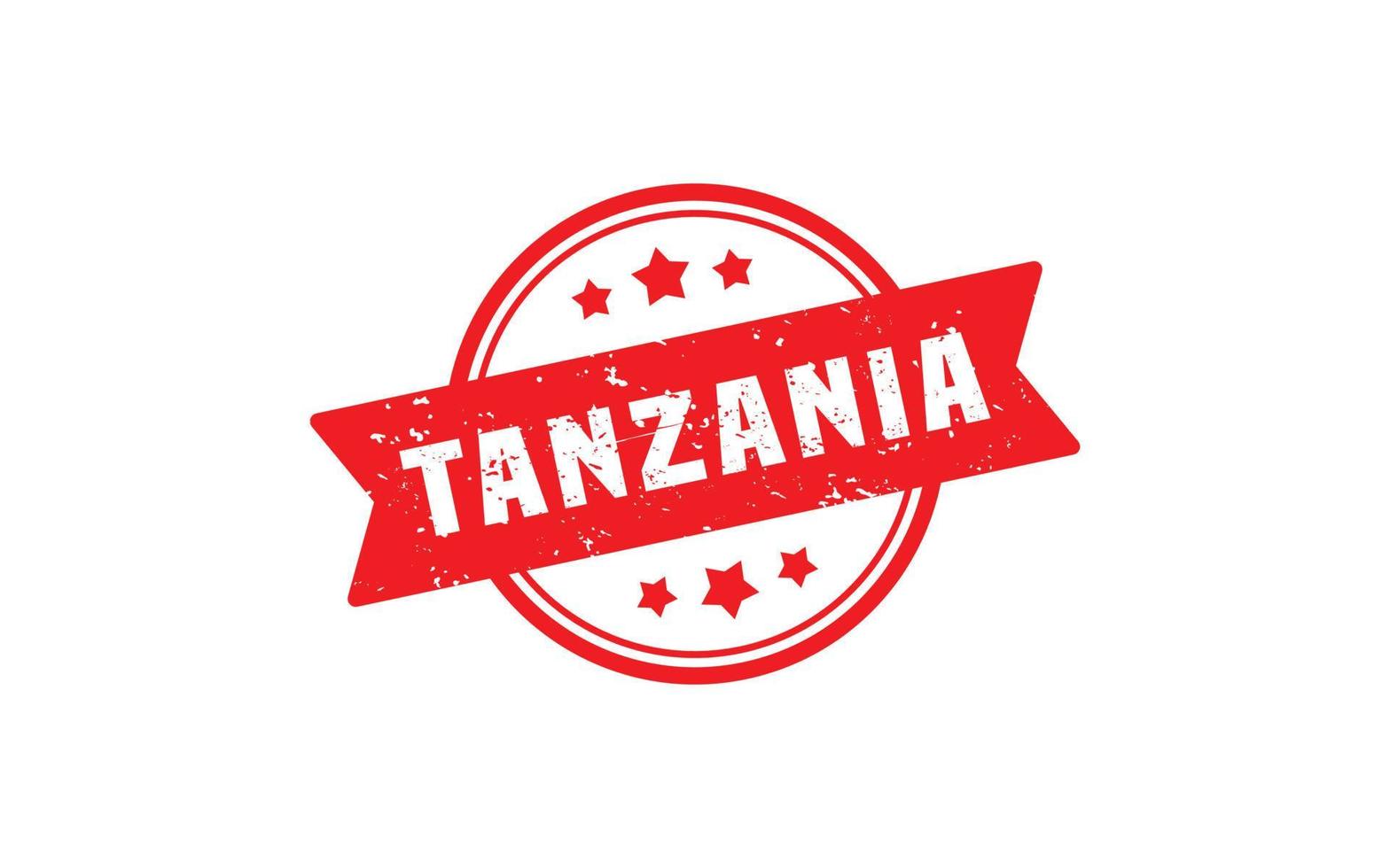 Tansania-Stempel mit Grunge-Stil auf weißem Hintergrund vektor