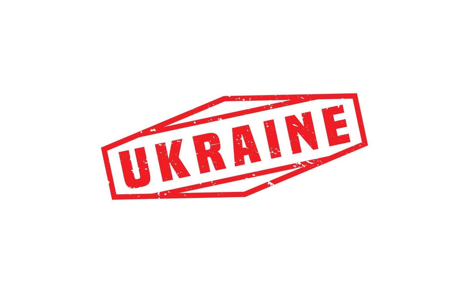 Ukraine-Stempel mit Grunge-Stil auf weißem Hintergrund vektor