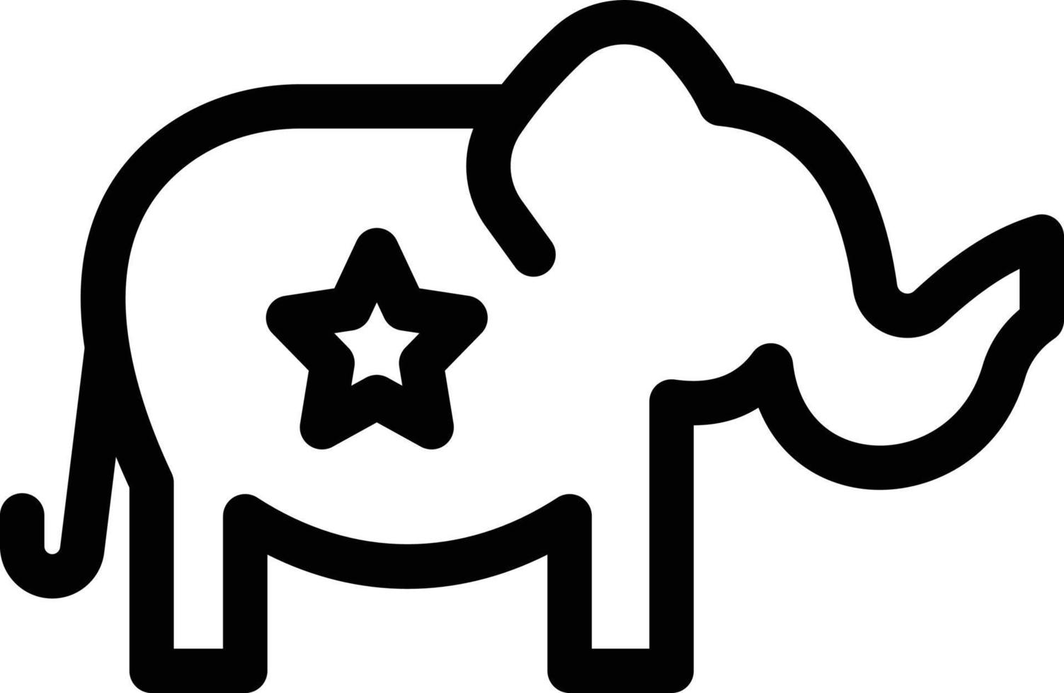 Wahlelefanten-Vektorillustration auf einem Hintergrund. Premium-Qualitätssymbole. Vektorsymbole für Konzept und Grafikdesign. vektor