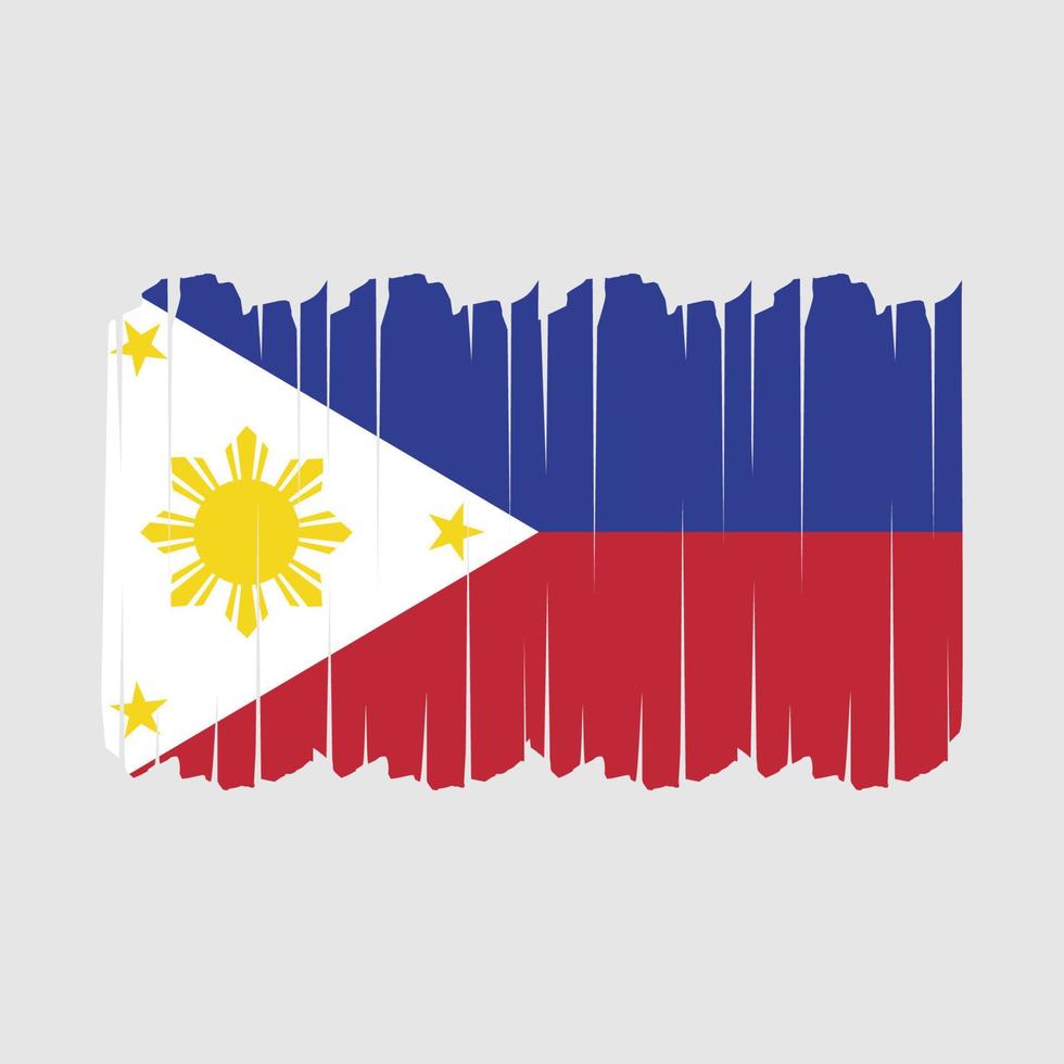 Pinselstriche der philippinischen Flagge vektor