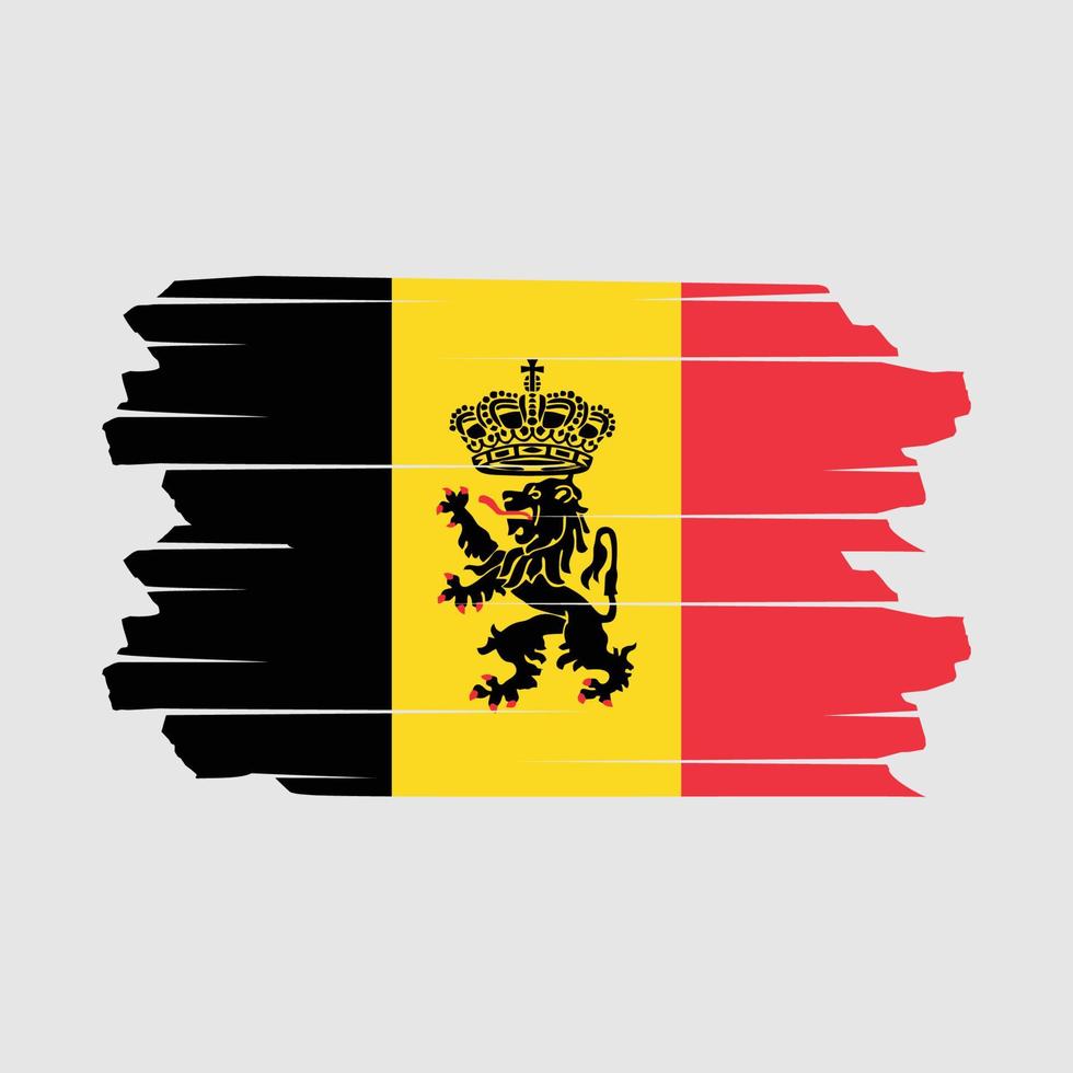 Pinselvektor mit belgischer Flagge vektor