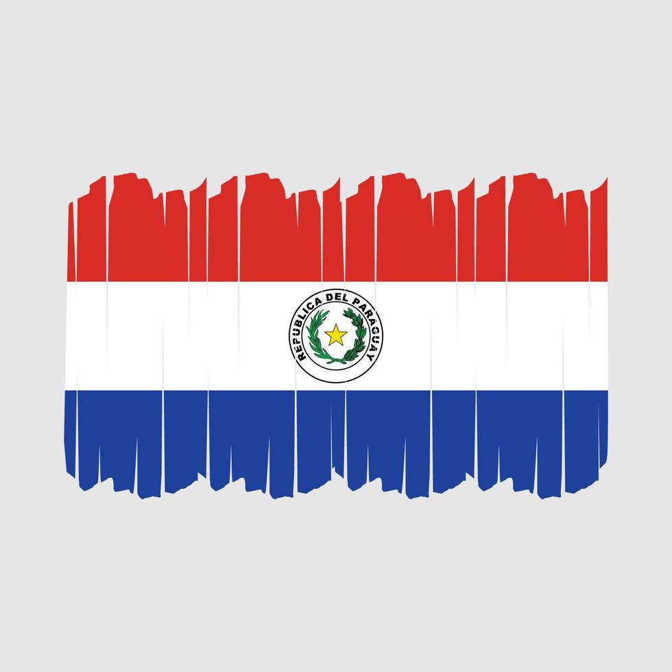 paraguays flagga penseldrag vektor