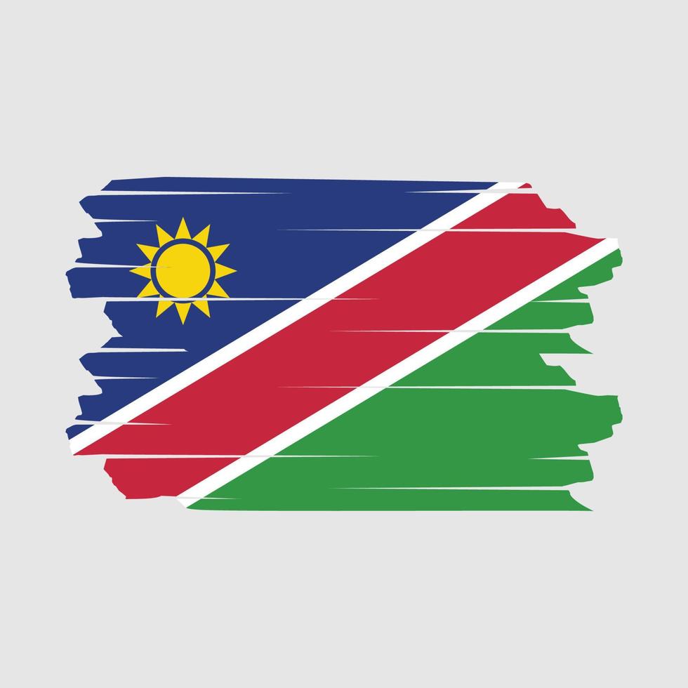 Namibia-Flagge-Pinsel-Vektor vektor