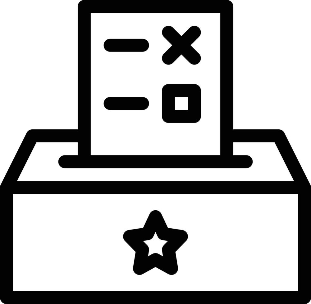 Wahlbox-Vektorillustration auf einem Hintergrund. Premium-Qualitätssymbole. Vektorsymbole für Konzept und Grafikdesign. vektor