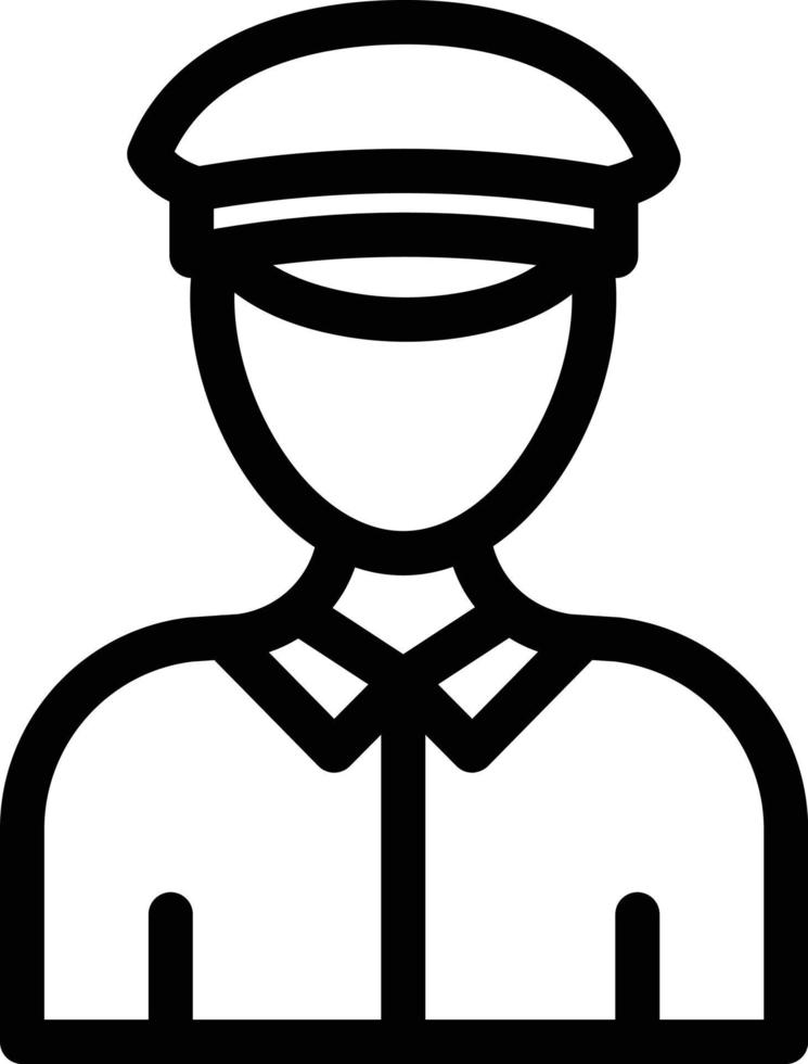 Polizeibeamte-Vektorillustration auf einem Hintergrund. Premium-Qualitätssymbole. Vektorsymbole für Konzept und Grafikdesign. vektor