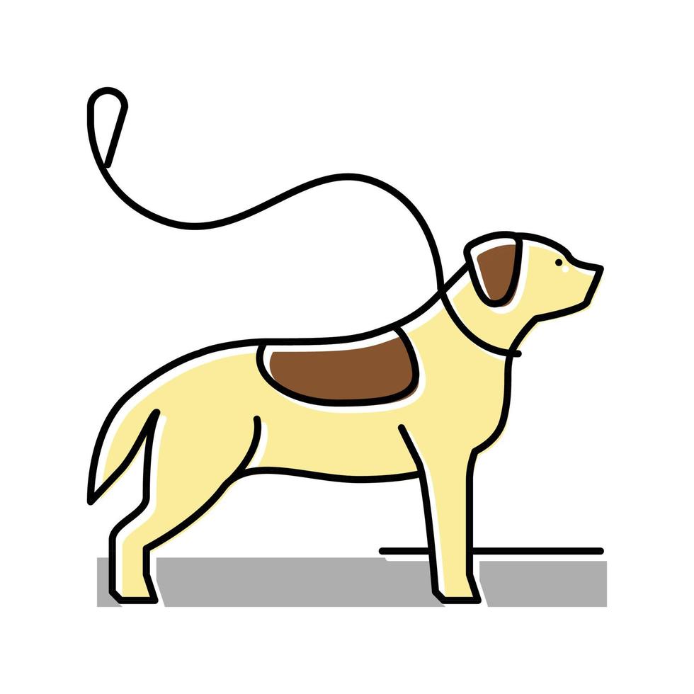 Hund Farbe Symbol Vektor Illustration ausgießen