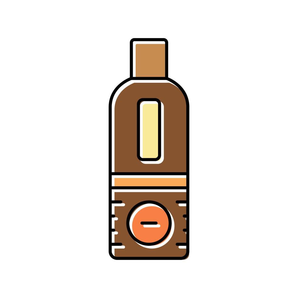 Bräunungsspray für Körper Flaschenfarbe Symbol Vektor Illustration