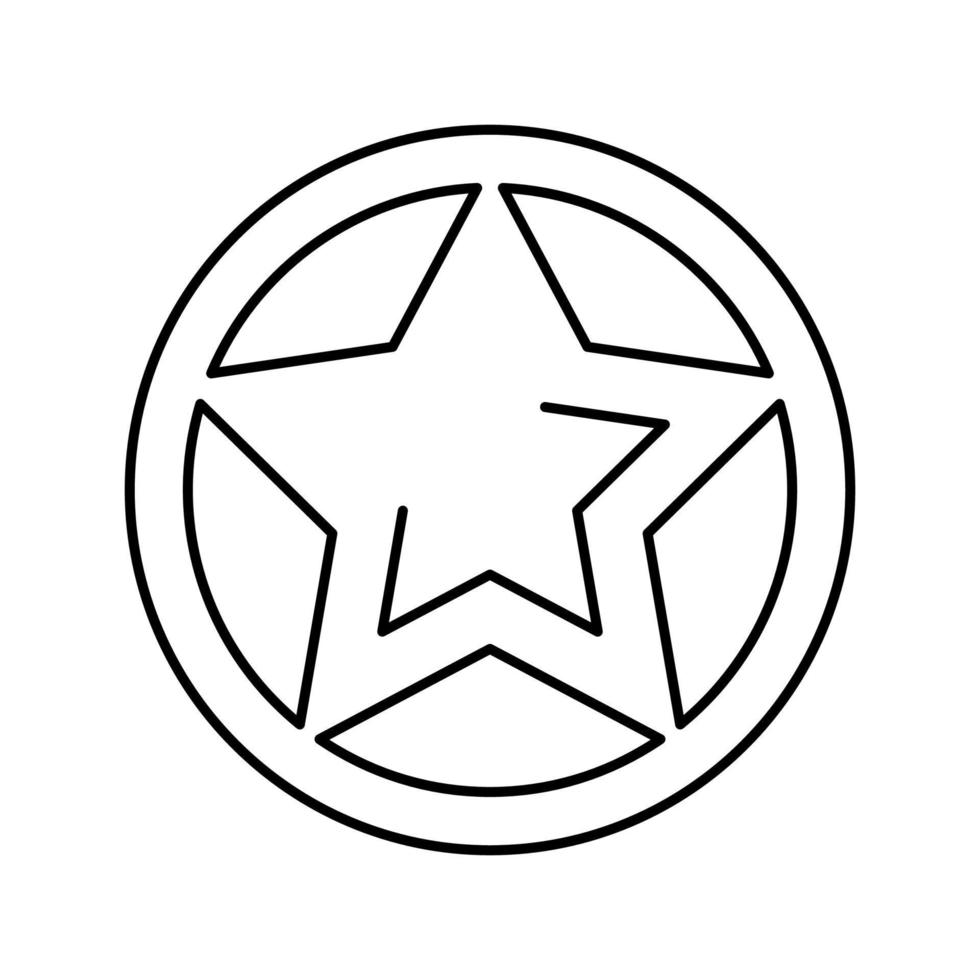 Star Game Award Linie Symbol Vektor Illustration