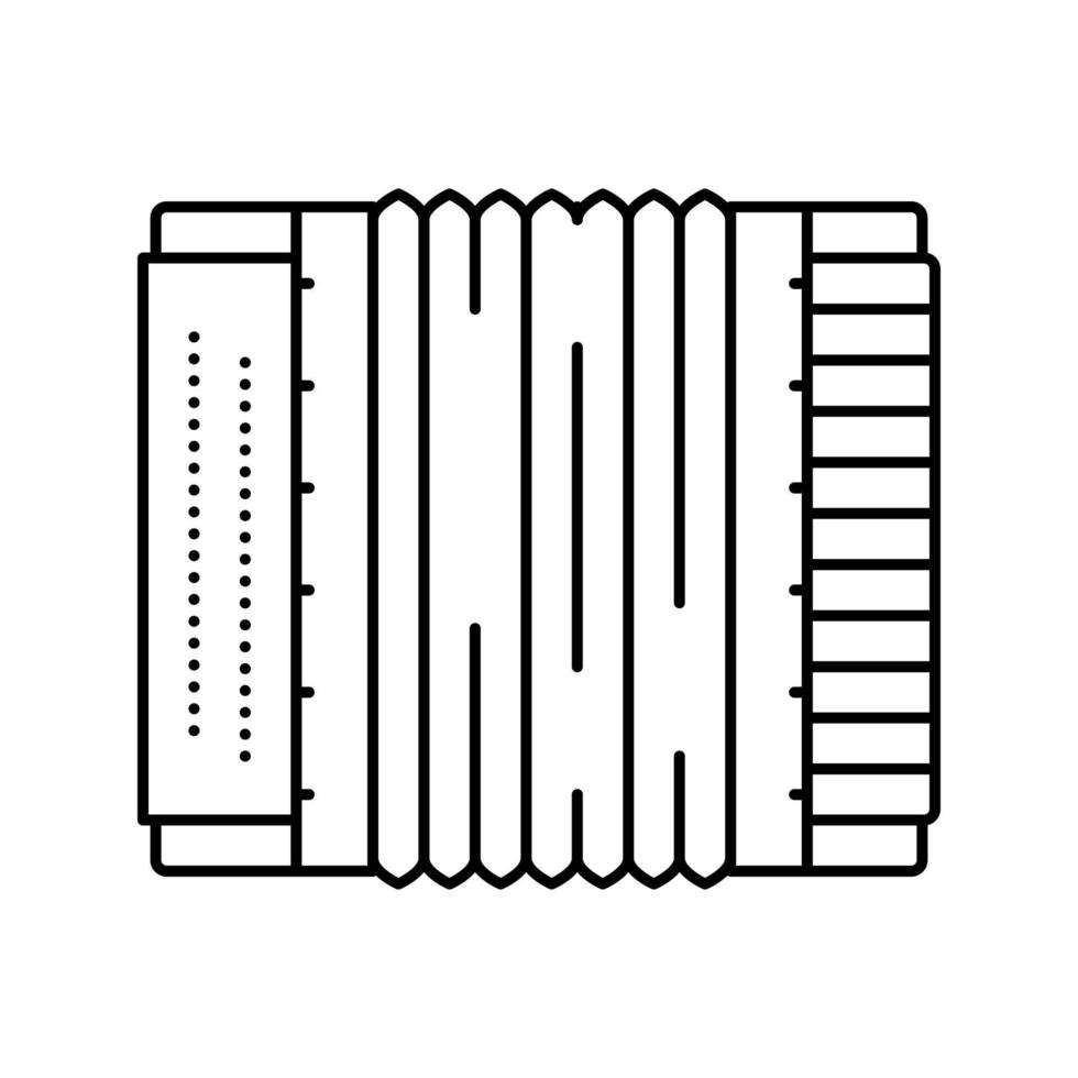 akkordeon klassische musiker instrument linie symbol vektor illustration