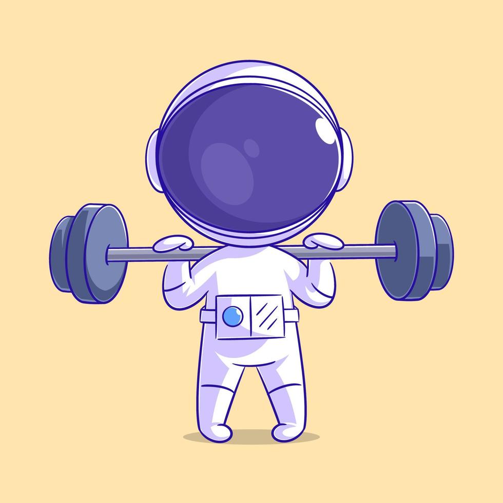 Astronauten sind sehr gut im Gewichtheben vektor
