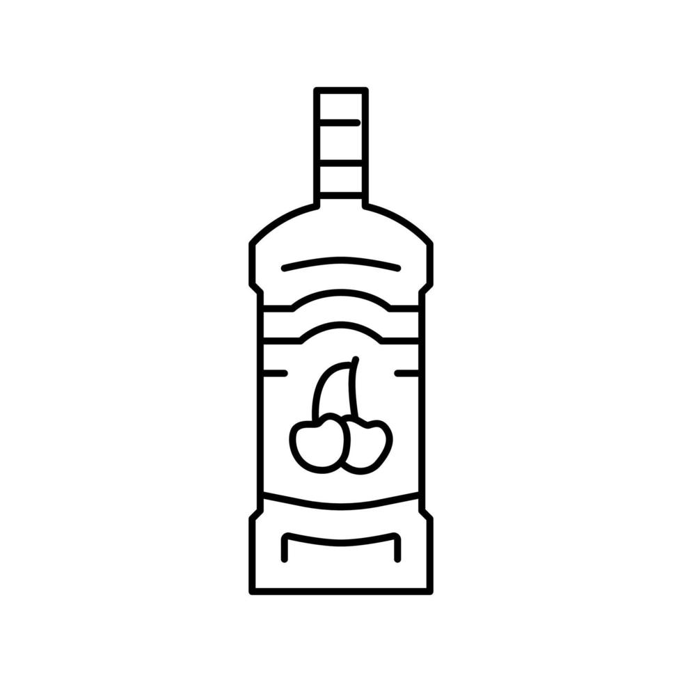 körsbär alkohol linje ikon vektor illustration