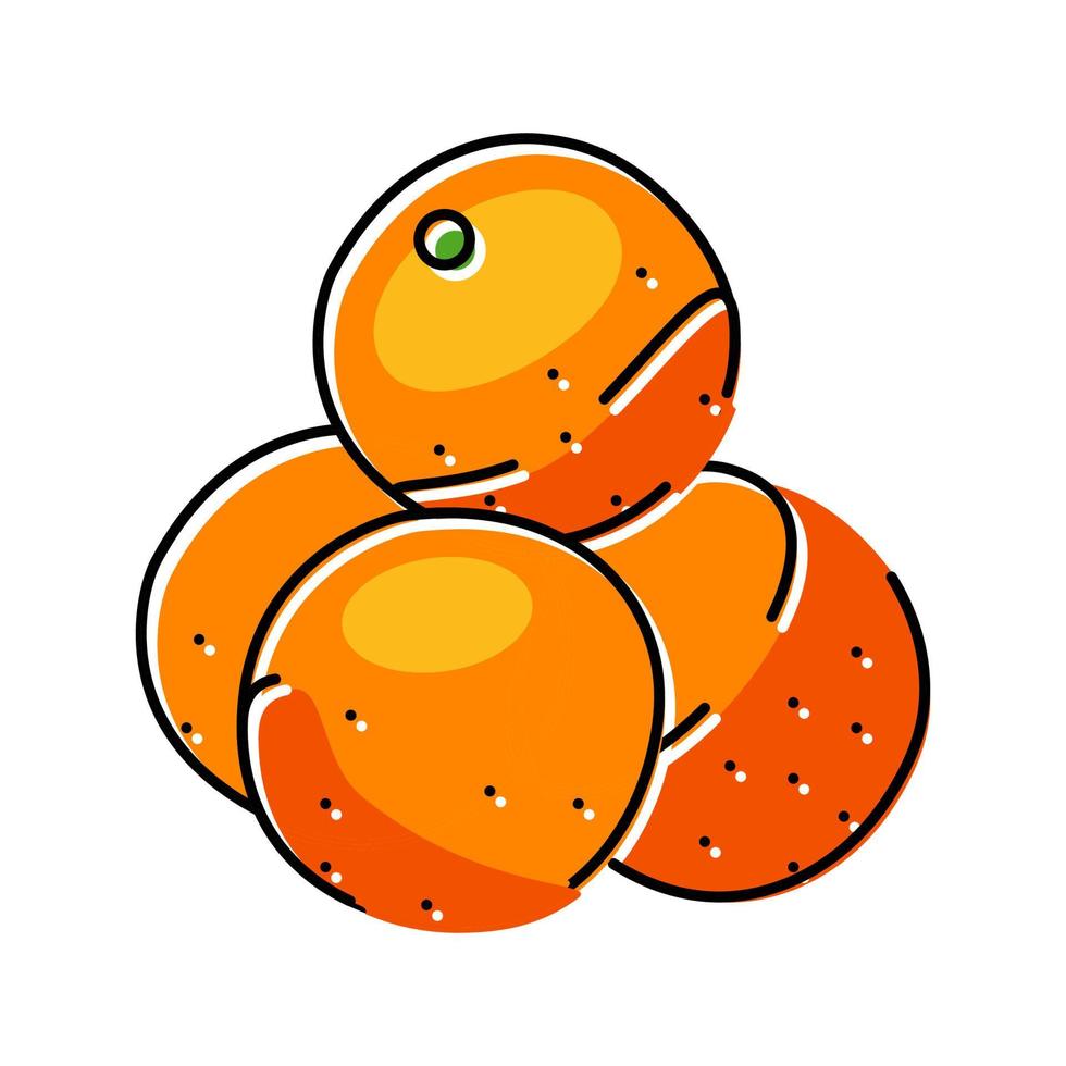 mogen orange skörda Färg ikon vektor illustration