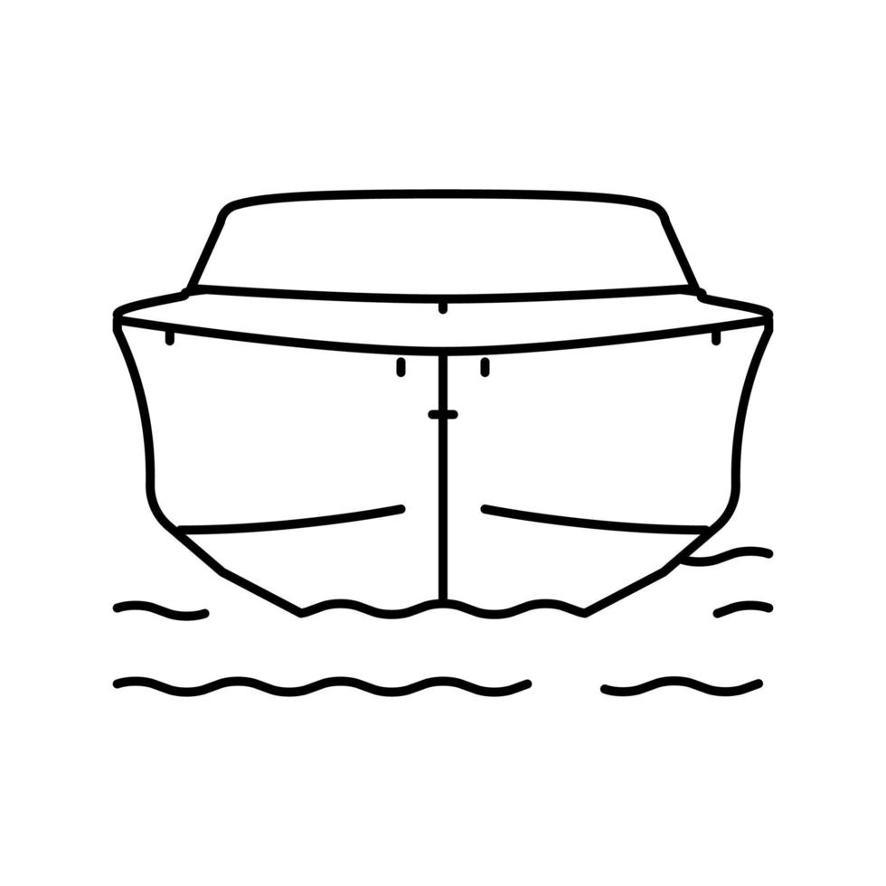 båt transport fordon linje ikon vektor illustration