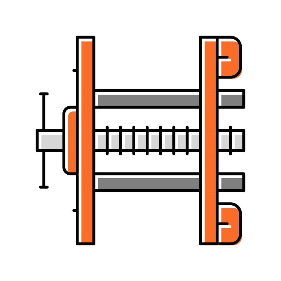 Zimmermann Schraubstock Farbe Symbol Vektor Illustration