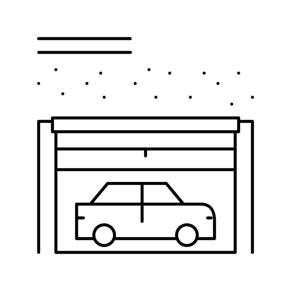 Tiefgarage Linie Symbol Vektor Illustration