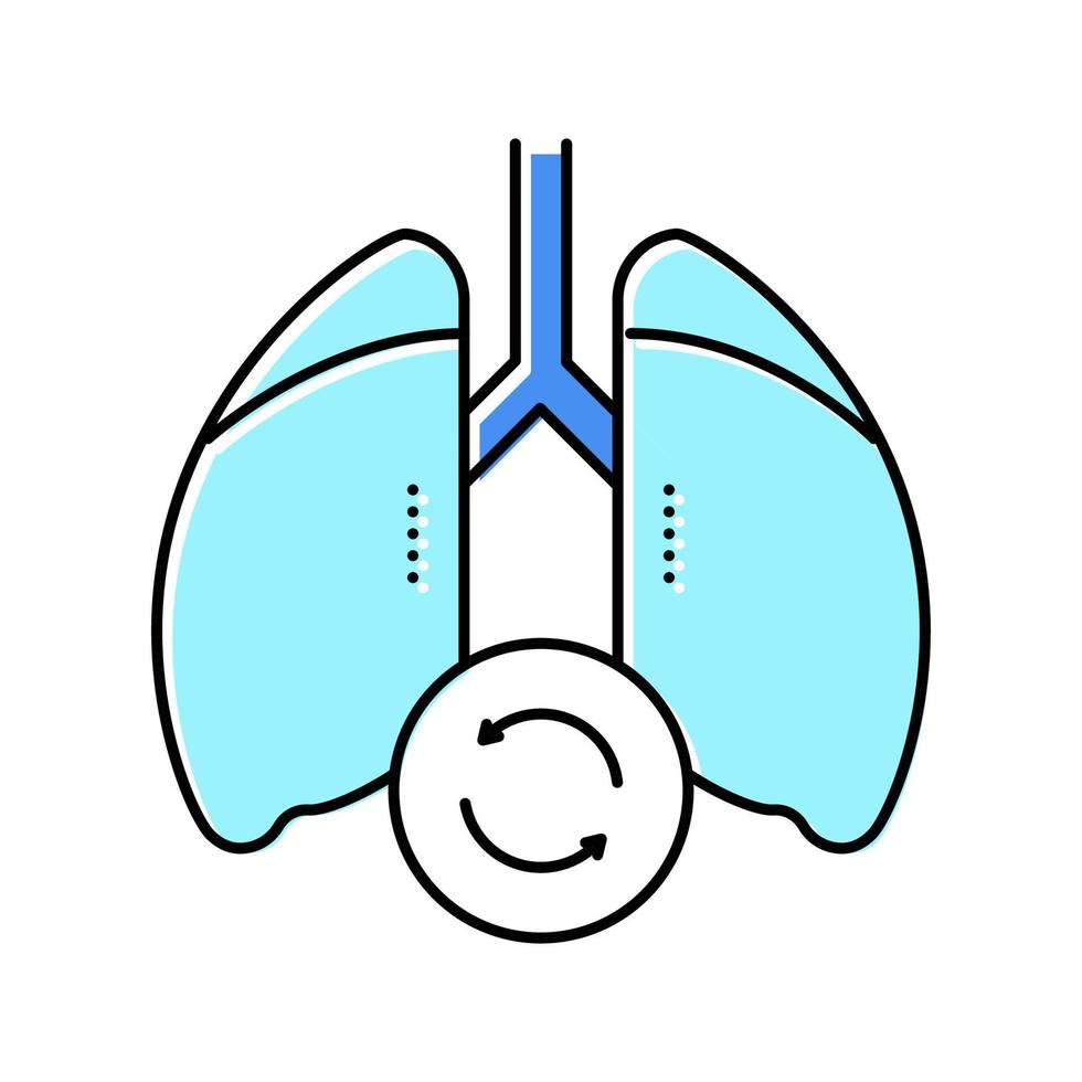 Farbsymbol-Vektorillustration für Lungentransplantationen vektor