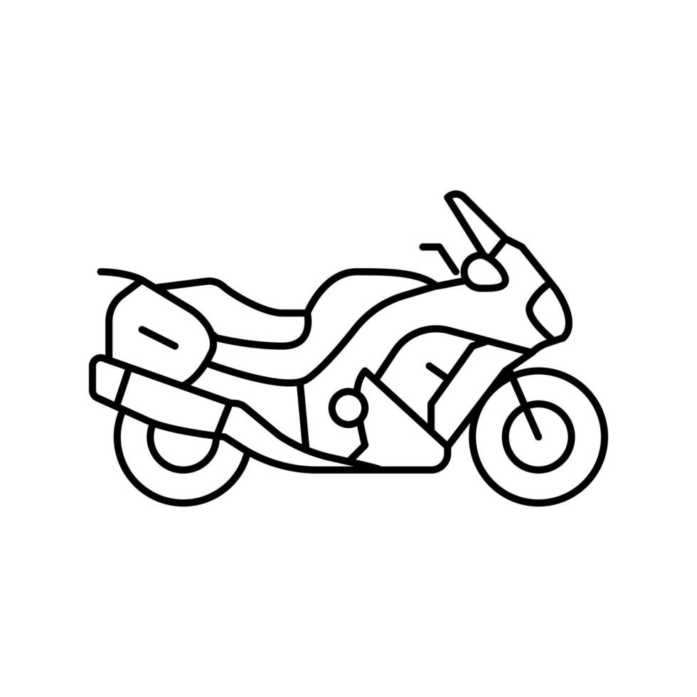 sport touring motorrad linie symbol vektor illustration