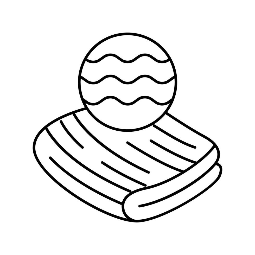 Samtstofflinie Symbol Vektor Illustration