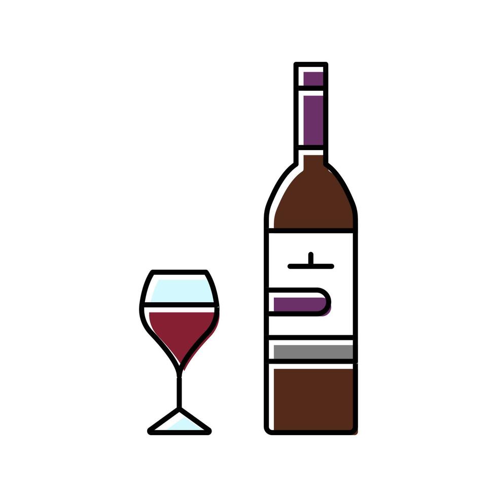 Merlot Rotwein Farbe Symbol Vektor Illustration