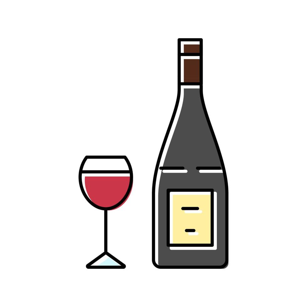 pinot noir röd vin Färg ikon vektor illustration