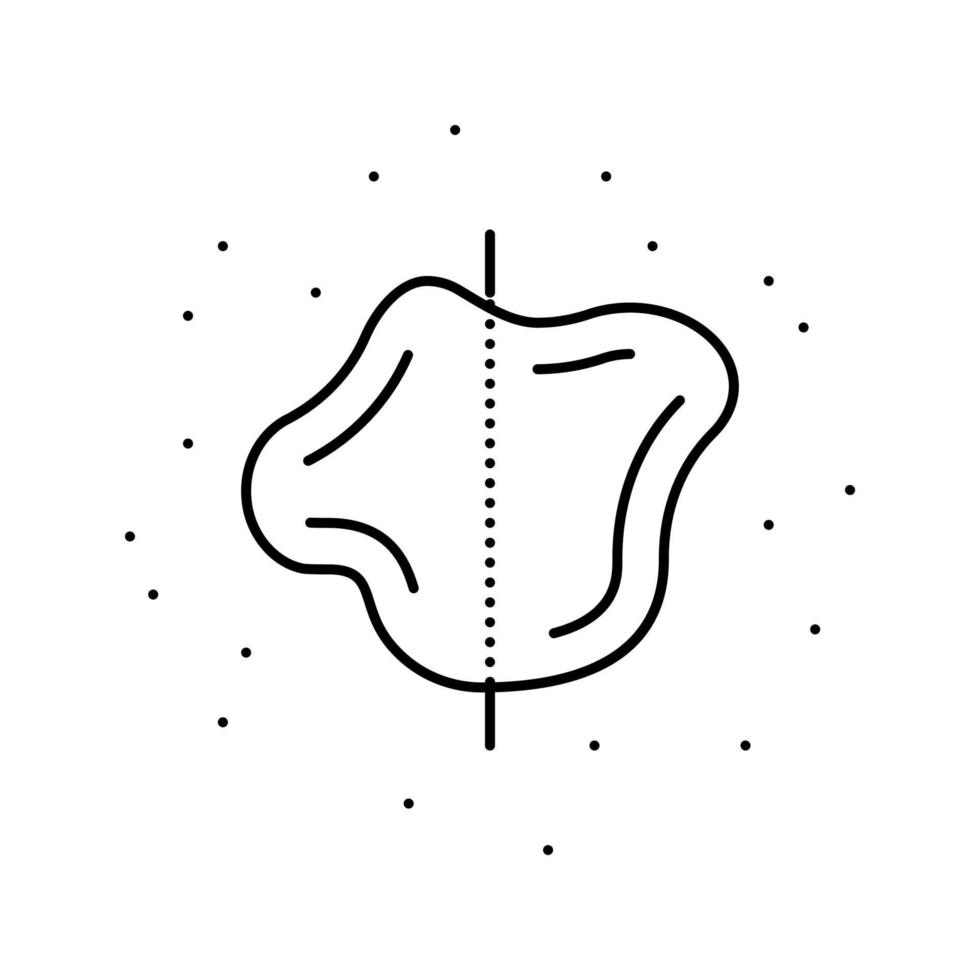 asymmetrisk mol melanom linje ikon vektor illustration
