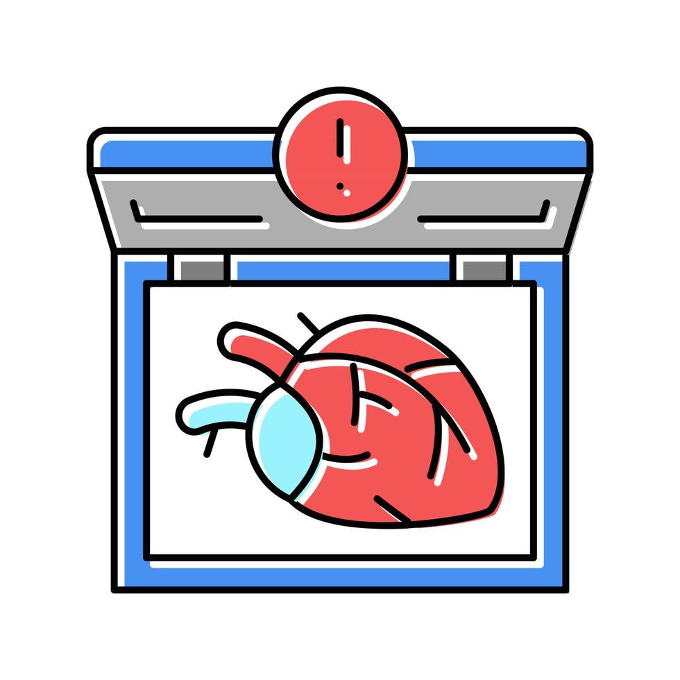 organ trafficking brottslighet Färg ikon vektor illustration