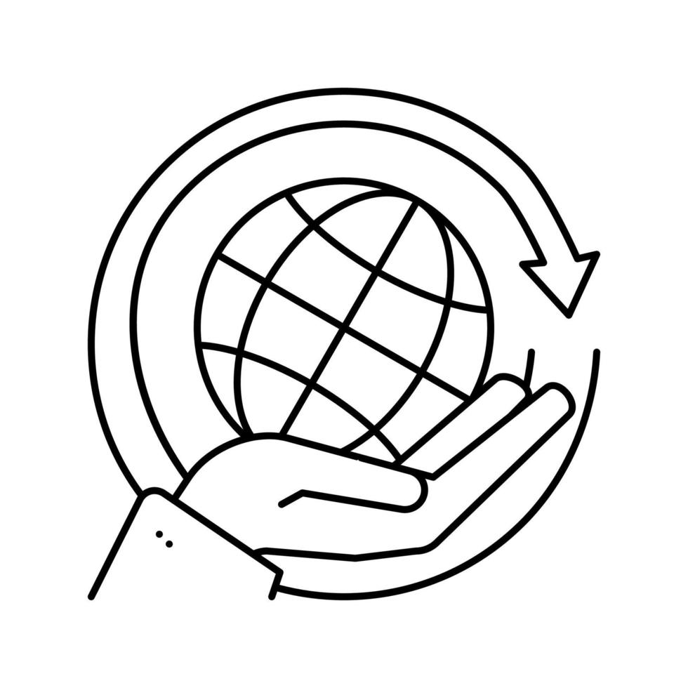 global energibesparing linje ikon vektorillustration vektor