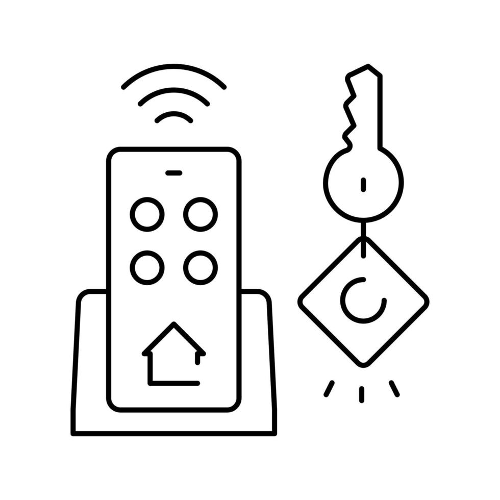 schlüssel finder linie symbol vektor illustration