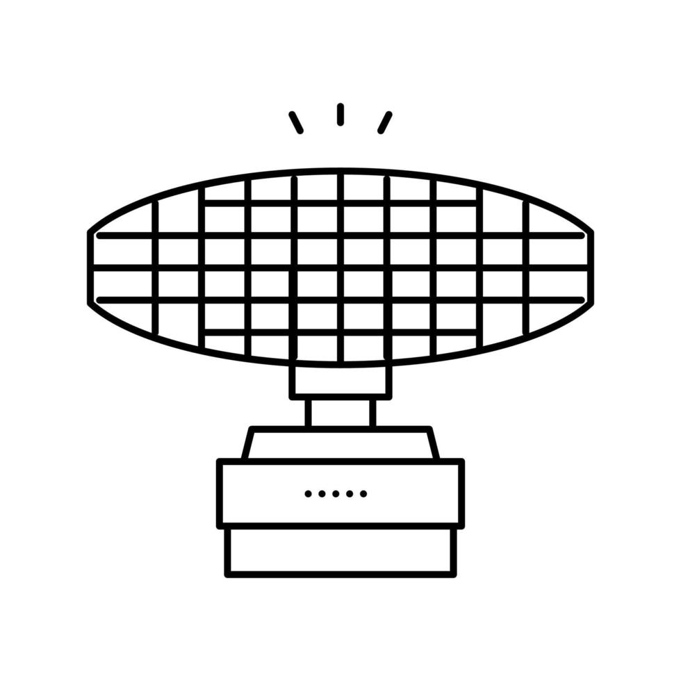 radarutrustning linje ikon vektorillustration vektor