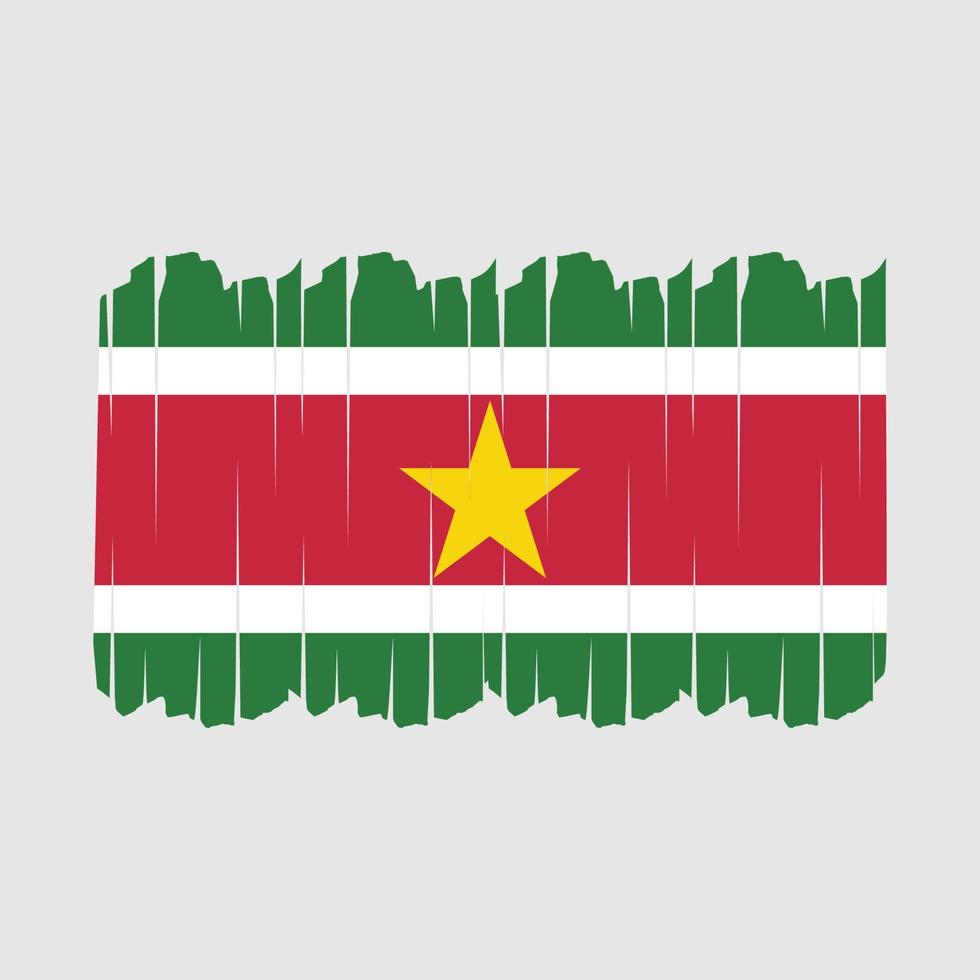 Pinselstriche der Surinam-Flagge vektor