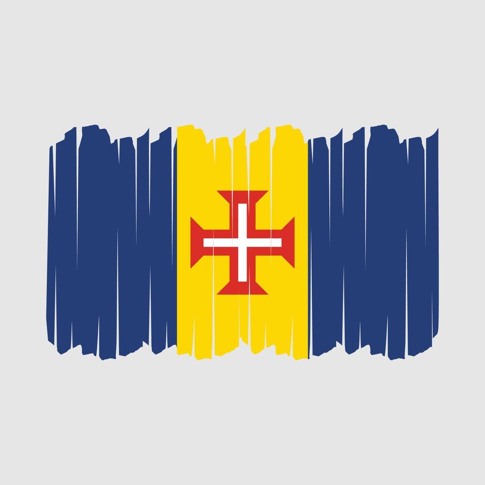 Pinselstriche der Madeira-Flagge vektor