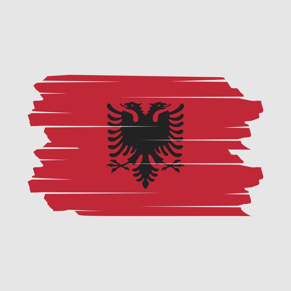 Albanien-Flagge-Pinsel-Vektor vektor