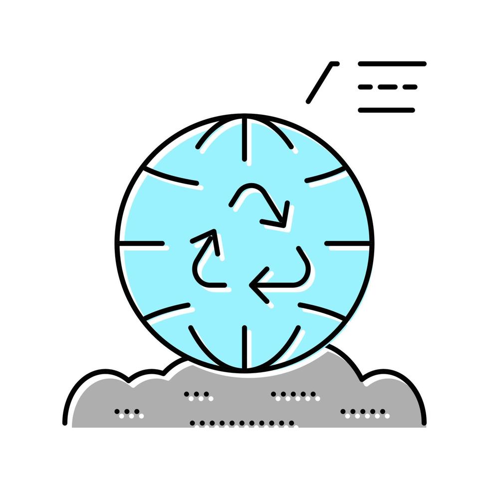 avfallshantering färg ikon vektor illustration