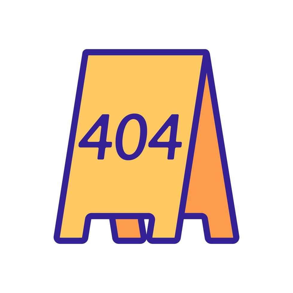 Fehler 404 Vektorsymbol. isolierte kontursymbolillustration vektor