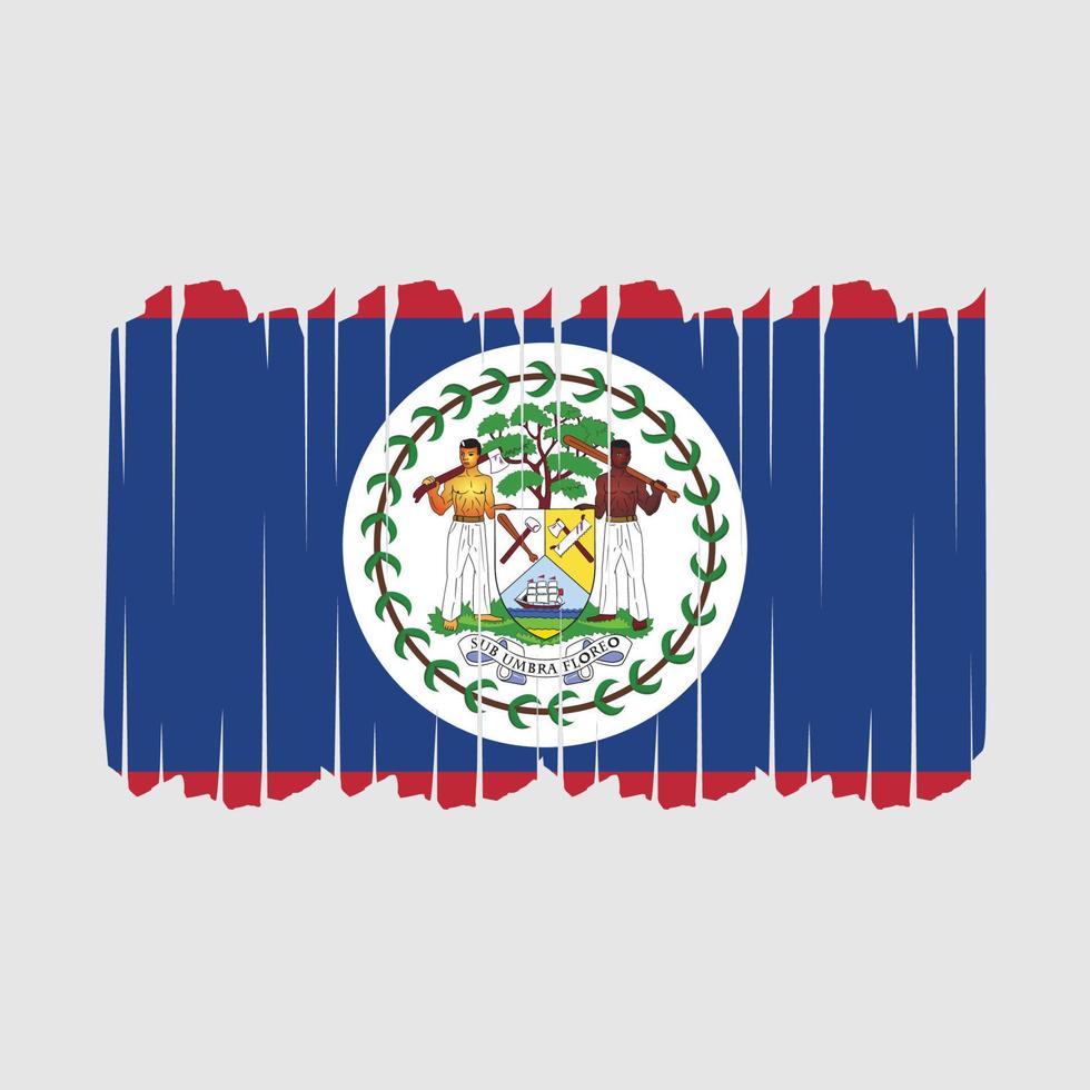 Pinselstriche der Belize-Flagge vektor