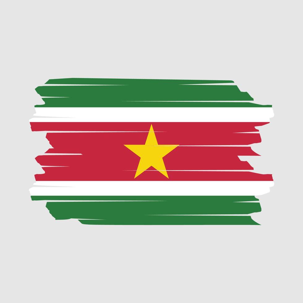 suriname flagga borsta vektor