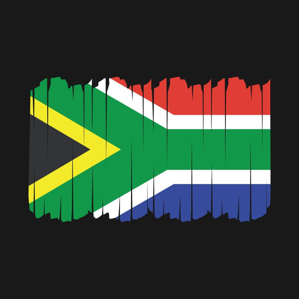 Pinselstriche der südafrikanischen Flagge vektor